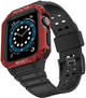 Pasek z etui Hurtel Protect Strap Band do Apple Watch 38/40/41 mm Black/Red (9145576231517) - obraz 1