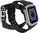 Pasek z etui Hurtel Protect Strap Band do Apple Watch 38/40/41 mm Black/Silver (9145576231593) - obraz 3