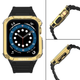 Pasek z etui Hurtel Protect Strap Band do Apple Watch 38/40/41 mm Black/Gold (9145576231555) - obraz 4