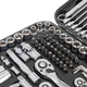 Набор инструментов автомобильный Intertool ET-8219 на 219 единиц серия Storm, инструментальная сталь Cr-V на три трещотки - изображение 6