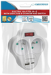 Rozgałęźnik sieciowy Esperanza ELK311W 2 gniazda USB-A, Type-C White - obraz 6