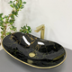 Умивальник (раковина) VBI TURIN MARBLE BLACK GLOSSY накладний - изображение 1