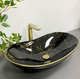 Умивальник (раковина) VBI TURIN MARBLE BLACK GLOSSY накладний - изображение 2