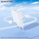 Сетевое зарядное устройство BOROFONE BN29 Fuente 30Вт с поддержкой PD30W и QC3.0 + кабель Type-C to Lightning (EU), White - изображение 8