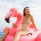 Плот надувной пляжный для плавания "Фламинго" Intex 147 х 140 х 94 см Разноцветный (Intex 57558) - изображение 5