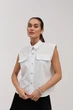 Сорочка льоновмісна з клапанами та кантом Wear me M Молочний (15_25_11587) - изображение 1