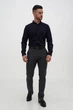 Брюки slim fit Trend Collection 1258 черно-серый 33 - изображение 6
