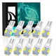 Комплект світлодіодних ламп NAPO LED T10-5050-5smd W5W T10 колір світіння білий 10 шт - зображення 1