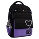 Рюкзак школьный для подростка ортопедический Yes TS-48 Purple Hearts, для девочек, черный (559923) - изображение 1