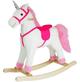Єдиноріг- гойдалка LEAN Toys рухає мордою та хвостом 74 см Білий 2252 (5902808151722) - зображення 1