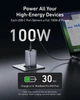Ładowarka Anker GaNPrime Charger 100W 2xUSB-C PD 1xUSB-A Foldable Silver (A2688341) - obraz 3