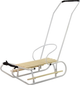 Sanki metalowe LEAN Toys z pchaczem 13364 White (5905323215955) - obraz 1