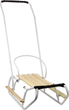 Sanki metalowe LEAN Toys z pchaczem 13364 White (5905323215955) - obraz 3