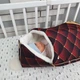 Зимовий теплий конверт у коляску та виписку зі з'ємним клапаном -Royal Child червоно-золотий з хутром -69х44см - изображение 4