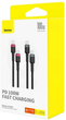 Кабель Baseus Cafule (2 PCS) USB Type-C - USB Type-C 100W 2m Red/Black (AT6932172657444) - зображення 6