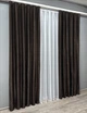 Комплект готових штор VR-Textil Льон Парма № 1087ш Венге 150х270 см 2 шт (30-895) - зображення 4