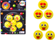 Zestaw kauczukowych piłek LEAN Toys Emoji 20376 6 szt. Yellow (5905991026655) - obraz 2