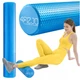 Массажный ролик 4FIZJO CARE+ EVA 90 x 15 см (валик, роллер) Blue (P-5907739310774) - изображение 1
