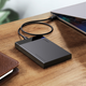 Kieszeń zewnętrzna Ugreen SSD/HDD 2.5" SATA III USB-C 3.1 6TB Black (1206824247) - obraz 3