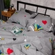 Комплект постельного белья Moon&Star Бязь Gold Люкс Butterfly Love євро 200х220 наволочки 4х50х70 (MS-820008868) - изображение 6
