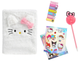 Набір Hello Kitty Щоденник плюшевий + Голографічні наліпки + Стікери + Ручка з помпонами (5015934850237) - зображення 3