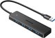 Hub USB Ugreen CM219 4-in-1 USB 3.0 to 4xUSB 3.0 Black (6941876235742) - obraz 1