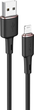 Kabel Acefast C2-02 USB Type-A do Lightning 1.2 m silicone zinc connectors Black (6974316280682) - obraz 1