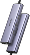 USB-хаб Ugreen CM512 6-in-1 USB-C to 3xUSB 3.0/HDMI/RJ-45/PD 100W Grey (6941876215980) - зображення 2