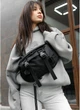 Велика тканинна жіноча поясна сумка бананка SAMBAG Чорна (872038721) - зображення 1