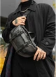 Велика чоловіча поясна сумка бананка з екошкіри SAMBAG Графітова (859038721) - зображення 1