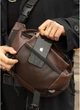 Большая мужская поясная сумка бананка из экокожи SAMBAG Коричневая (860038721) - изображение 4