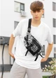 Большая тканевая мужская поясная сумка бананка SAMBAG принт Graphity (880038721) - изображение 3