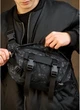 Большая тканевая мужская поясная сумка бананка SAMBAG Черный принт (878038721) - изображение 1