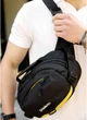 Мужская тканевая сумка через плечо SAMBAG Черная с желтым (10980301517) - изображение 5
