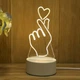 Светильник-ночник 3D Сердце Настольный LED светильник на подарок/акриловый 3Д детская лампа-ночник USB - изображение 1