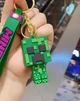 Брелок Майнкрафт резиновый объемный Крипер Minecraft Creeper 3Д на рюкзак подвеска - изображение 3