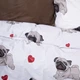 Простирадло MirSon Бязь Ranforce Elite 17-0566 Pug-dog 220x240 см (2200004657301) - зображення 3