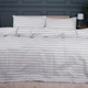 Простынь MirSon Ranforce Elite 17-0600 Stripe White Gray 220x240 см (2200008048556) - изображение 3