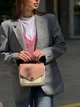 Сучасна та стильна шкіряна жіноча сумка кроссбоді Lamponi Chest one, pink/light green/ivory - зображення 3