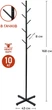 Напольная вешалка Fabrika TREE 43 x 43 х 168 см Черная (FK0239Black) - изображение 2
