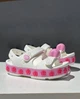 Крокс сандалі білі дитячі crocs crocband cruiser pet sandal white pink tweed (34/35, білий) - зображення 3