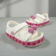 Крокс сандалі білі дитячі crocs crocband cruiser pet sandal white pink tweed (34/35, білий) - зображення 4