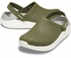 Чоловічі крокси Crocs LiteRide Clog Army Green/White (38-39, зелений) - зображення 1