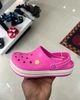 Дитячі крокси для дівчинки Crocs Crocband Kids Electric Pink / Cantaloupe (34/35, рожевий) - зображення 2