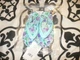 Крокс Крокбенд Фліп Вьетнамки Голубі Kids' Crocband™ Floral Strap Flip Ice Blue (29/30, блакитні) - изображение 8