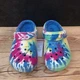 Дитячі Крокс Клог Утеплені Світло Сині Crocs Classic Lined Clog Tie Dye Powder Blue /Multi (34/35, світло синій) - изображение 14