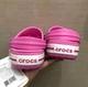 Дитячі крокси для дівчинки Crocs Crocband Electric Pink/White (21/22, рожевий) - изображение 4