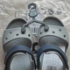 Дитячі сандалії для хлопчика Crocs Crocband Sandal Light Grey/Navy kids (30/31, сірий) - зображення 8