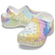 Жіночі крокси Crocs Women's Classic Platform Tie-Dye Graphic Clog White/Multi (42-43, жовтий) - зображення 1