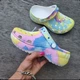 Жіночі крокси Crocs Women's Classic Platform Tie-Dye Graphic Clog White/Multi (42-43, жовтий) - зображення 12